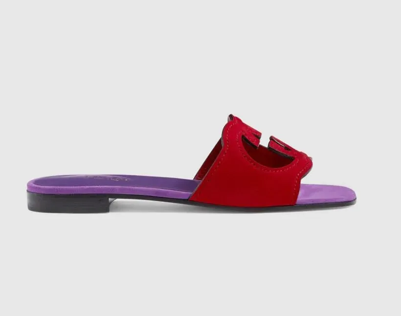 2021 slipper Luxury designer leather ladies sandals summer flat shoes fashion beach women slippers letter drag 35-42