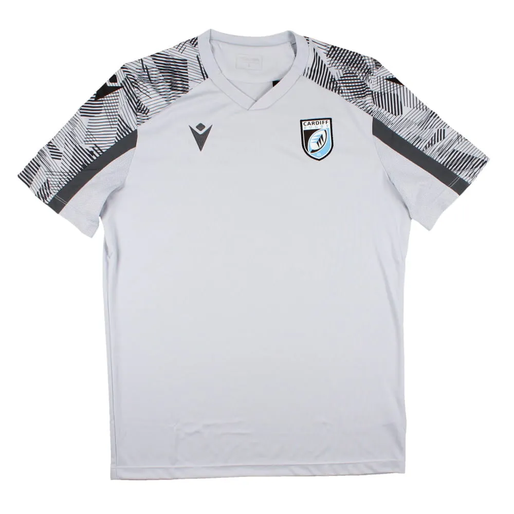 2023-2024 Cardiff Blues Rugby Training Staff Poly Shirt (Silver)