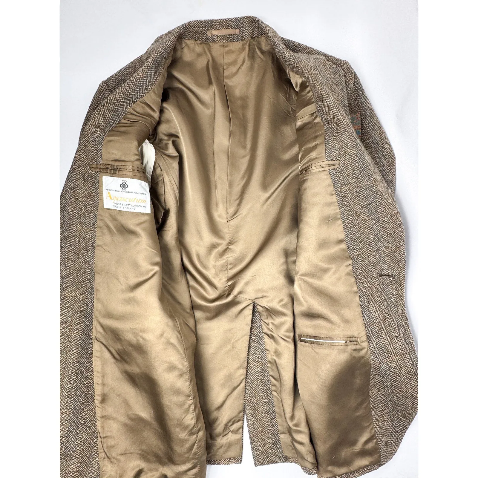 Aquascutum Brown Wool Men's Blazer, Size L, US 41R, EU 51R