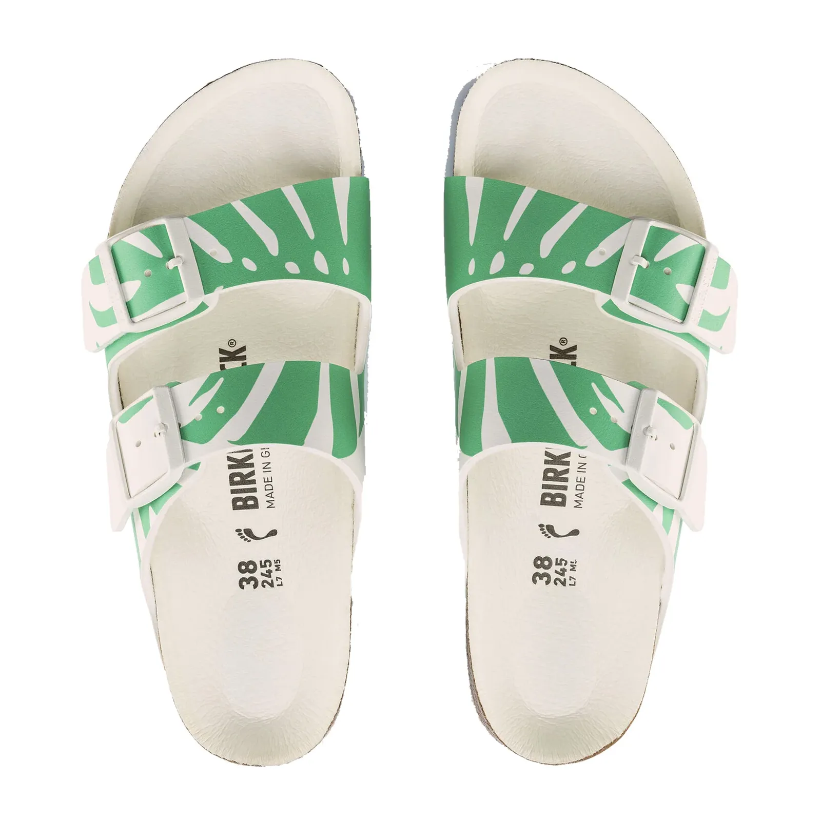 Birkenstock Arizona Slide Sandal (Women) - Monstera Bold Jade Birko-Flor