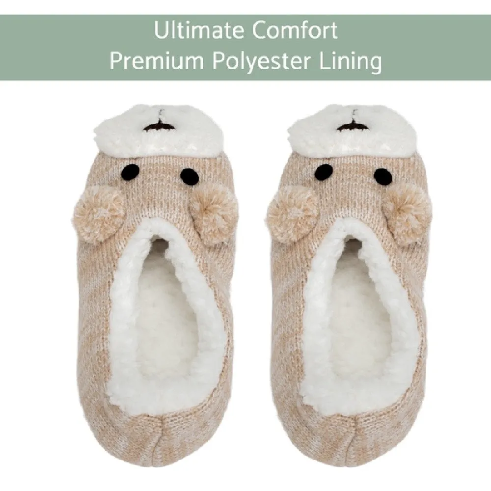 Brown Pubby Slipper Socks