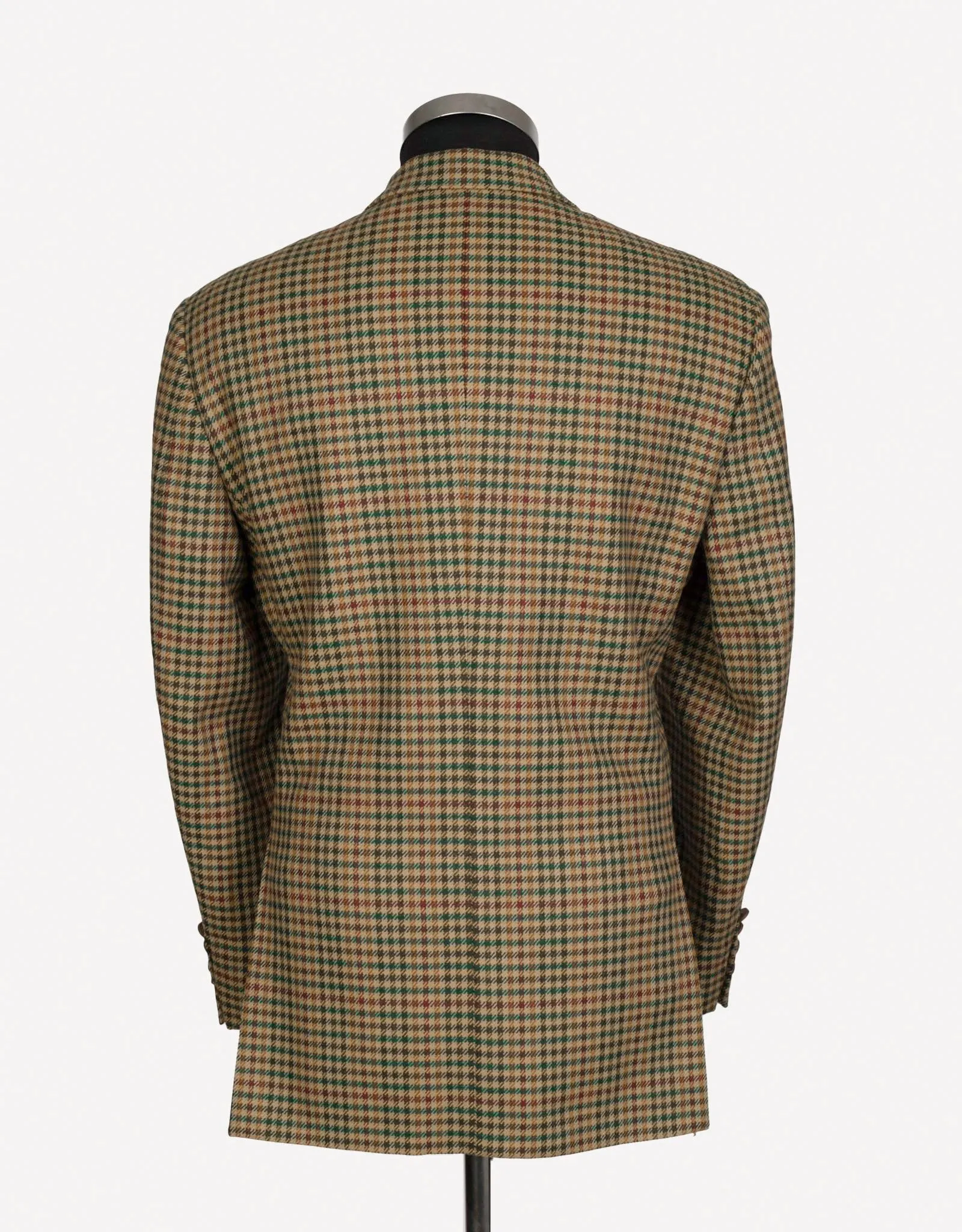 Burberry Vintage Gun Club Check 2 Leather Button Blazer, EU 50R, US 40R
