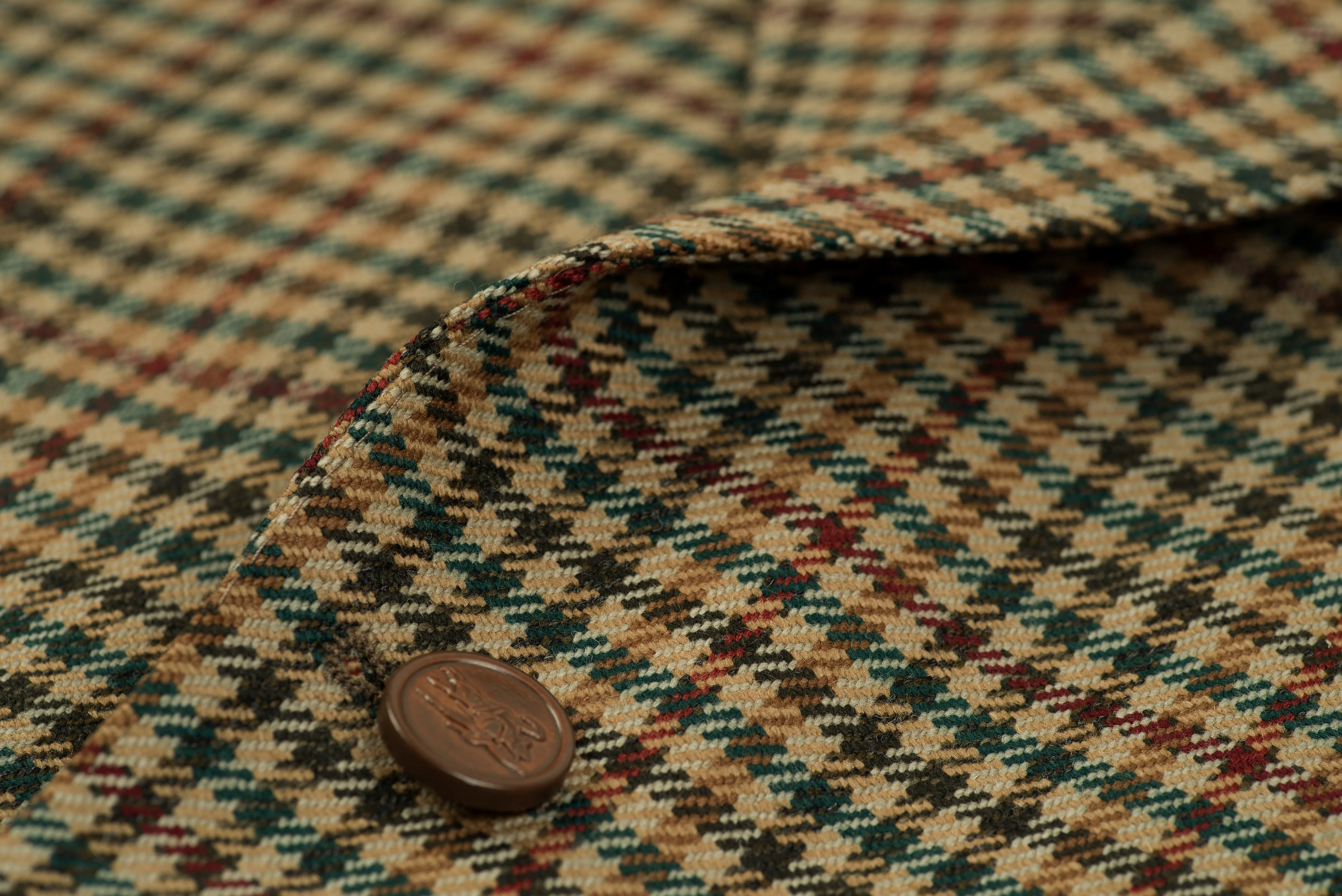 Burberry Vintage Gun Club Check 2 Leather Button Blazer, EU 50R, US 40R