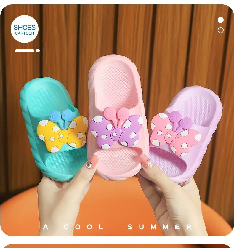 Children's cartoon cute non-slip soft bottom bathroom slippers