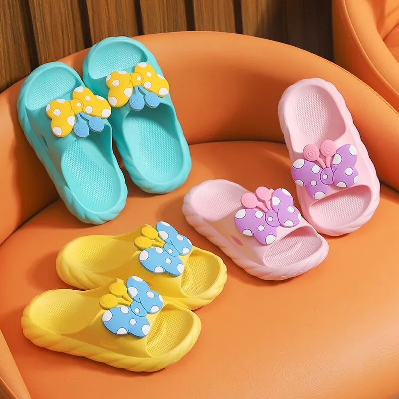 Children's cartoon cute non-slip soft bottom bathroom slippers