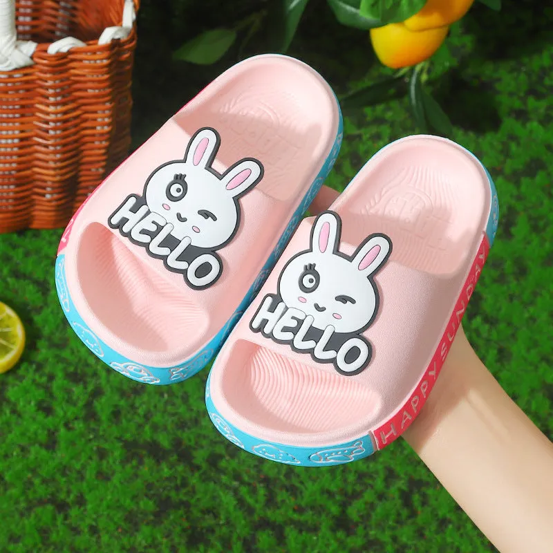 Children's cartoon cute non-slip soft bottom bathroom slippers