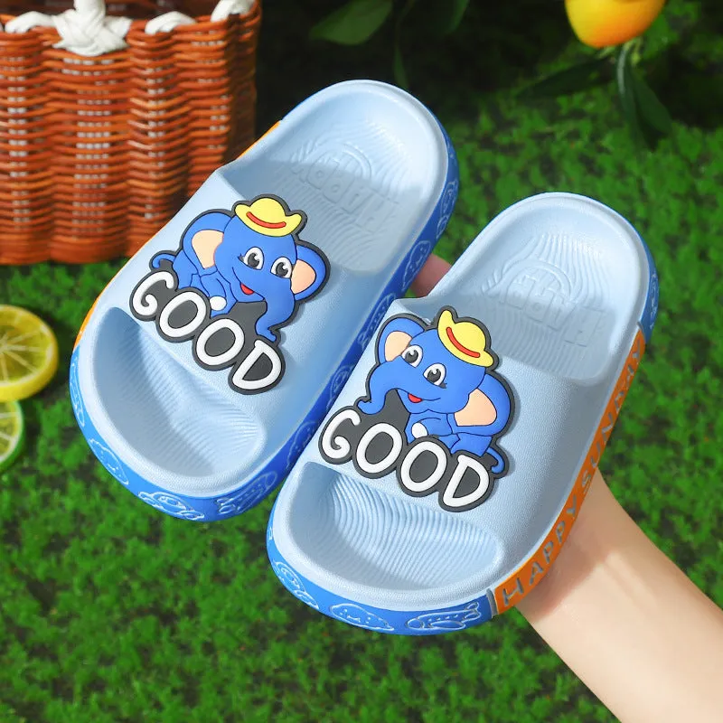 Children's cartoon cute non-slip soft bottom bathroom slippers