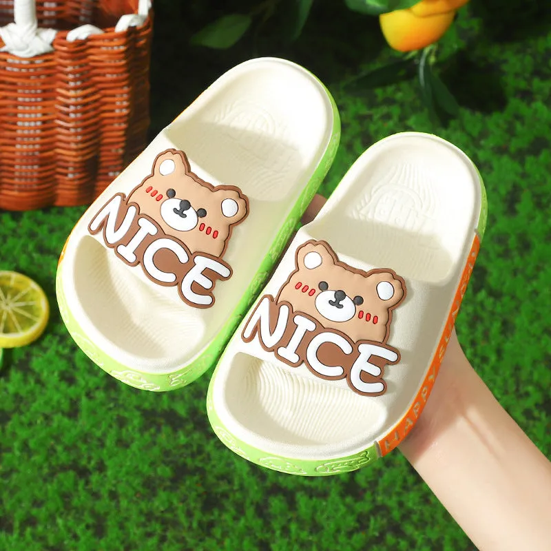 Children's cartoon cute non-slip soft bottom bathroom slippers