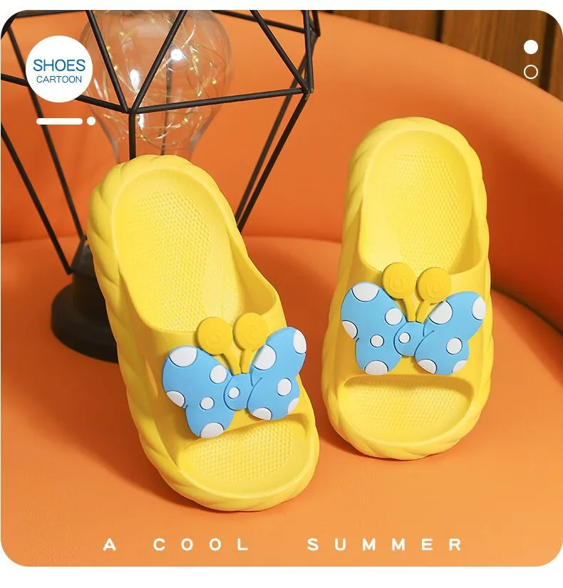 Children's cartoon cute non-slip soft bottom bathroom slippers