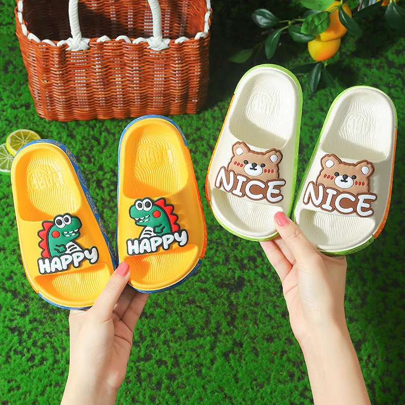 Children's cartoon cute non-slip soft bottom bathroom slippers