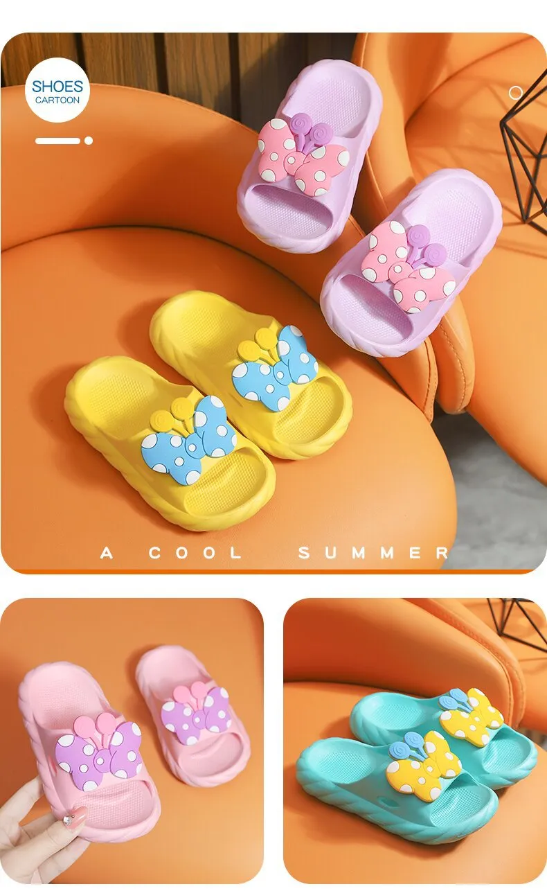 Children's cartoon cute non-slip soft bottom bathroom slippers