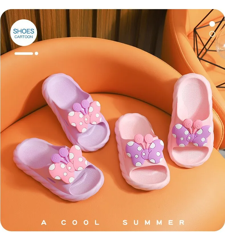 Children's cartoon cute non-slip soft bottom bathroom slippers