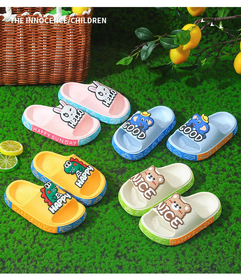 Children's cartoon cute non-slip soft bottom bathroom slippers