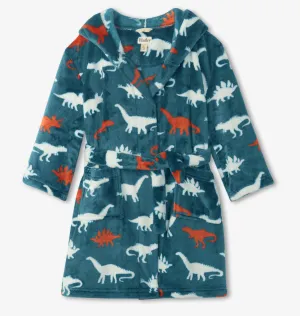 Dino Silhouettes Fleece Robe