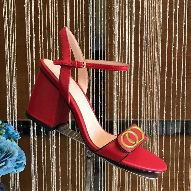Fashion Sandals Classic Sexy High Heels Suede Women's Metal Leather Women's Dance Shoes High Heel Sandals Party Design Buckle Thick Heels