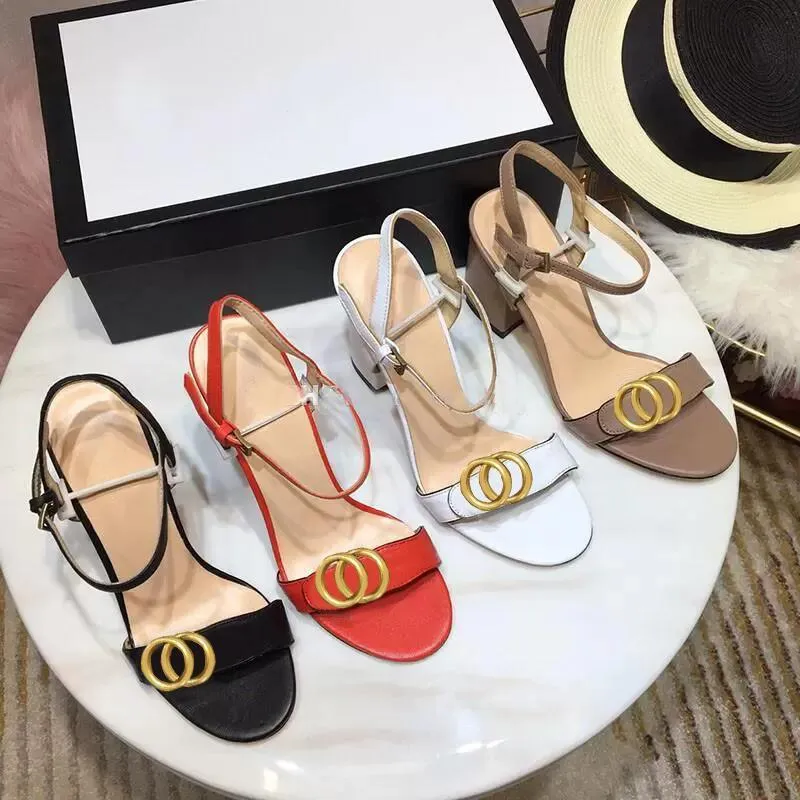 Fashion Sandals Classic Sexy High Heels Suede Women's Metal Leather Women's Dance Shoes High Heel Sandals Party Design Buckle Thick Heels