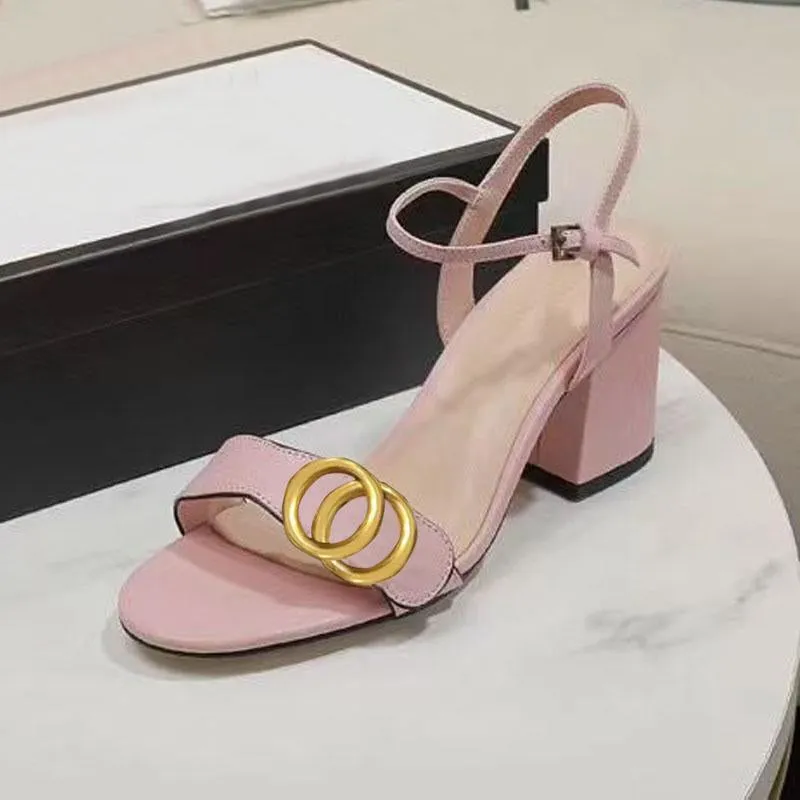 Fashion Sandals Classic Sexy High Heels Suede Women's Metal Leather Women's Dance Shoes High Heel Sandals Party Design Buckle Thick Heels