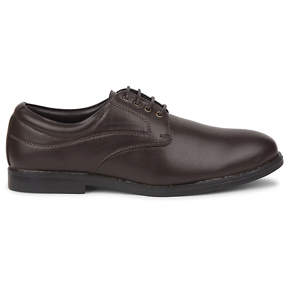 Fortune Black Formal Lacing Derby Shoes For Men MAJESTIC-1 By Liberty