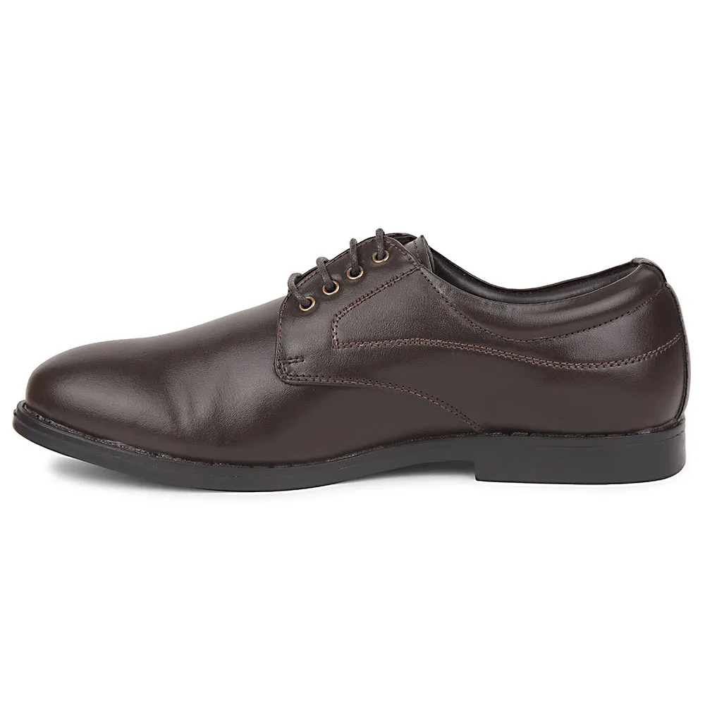 Fortune Black Formal Lacing Derby Shoes For Men MAJESTIC-1 By Liberty