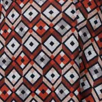Geo Print Hanky Hem Jumper Dress