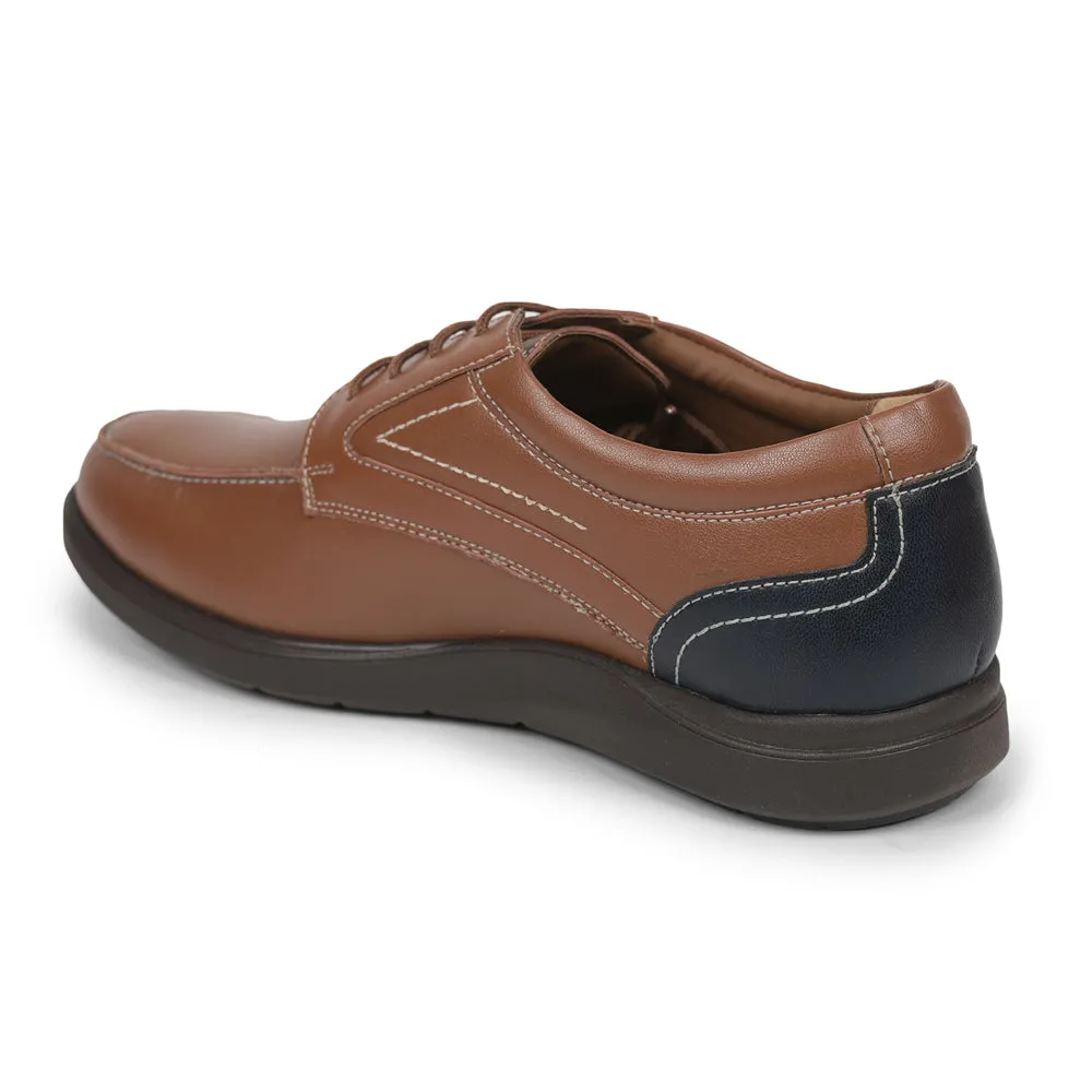Gliders (Tan) Formal Lace Up Derby Shoes For Men SYN-40 By Liberty