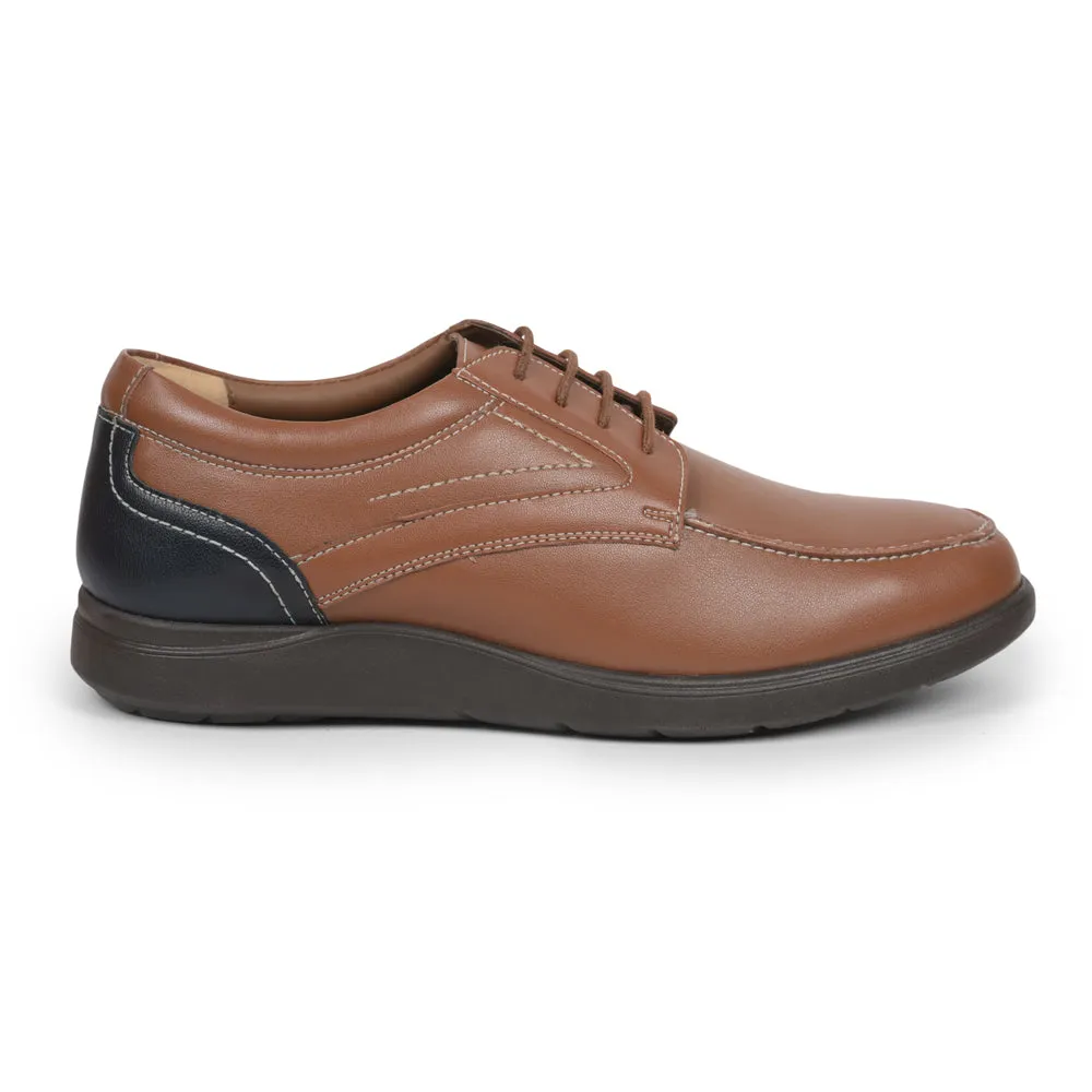 Gliders (Tan) Formal Lace Up Derby Shoes For Men SYN-40 By Liberty