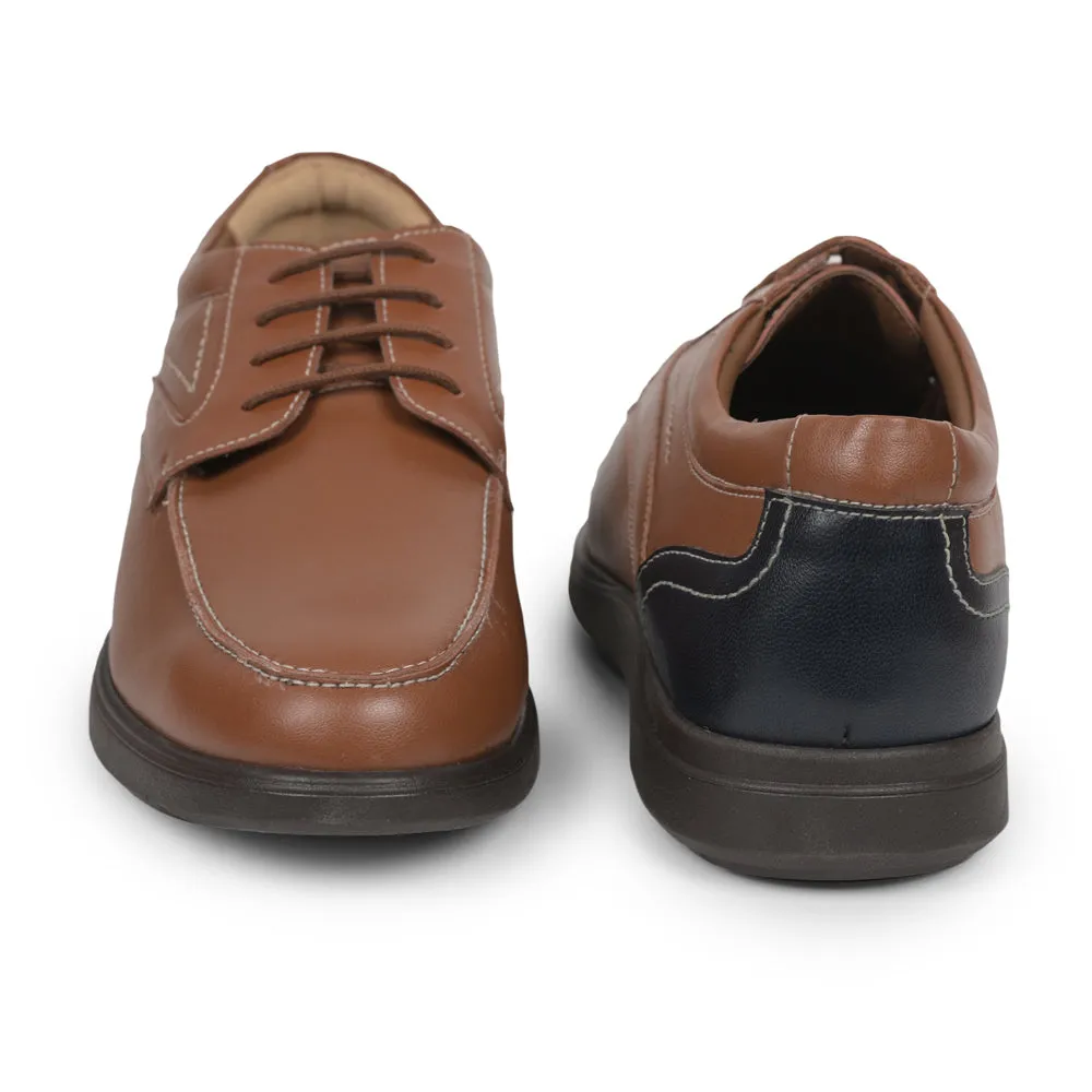 Gliders (Tan) Formal Lace Up Derby Shoes For Men SYN-40 By Liberty