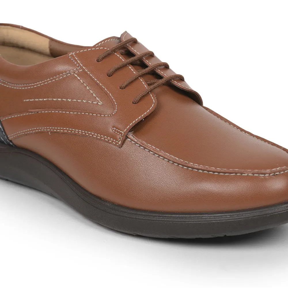 Gliders (Tan) Formal Lace Up Derby Shoes For Men SYN-40 By Liberty