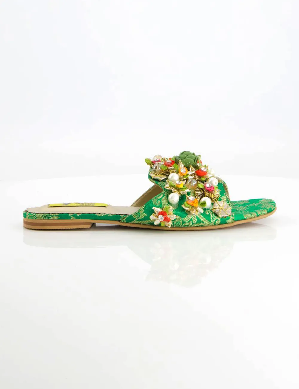 Green | Fancy Slippers for women