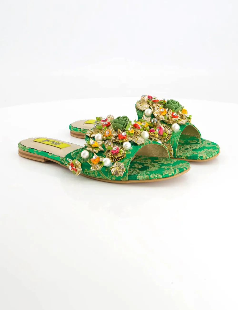Green | Fancy Slippers for women
