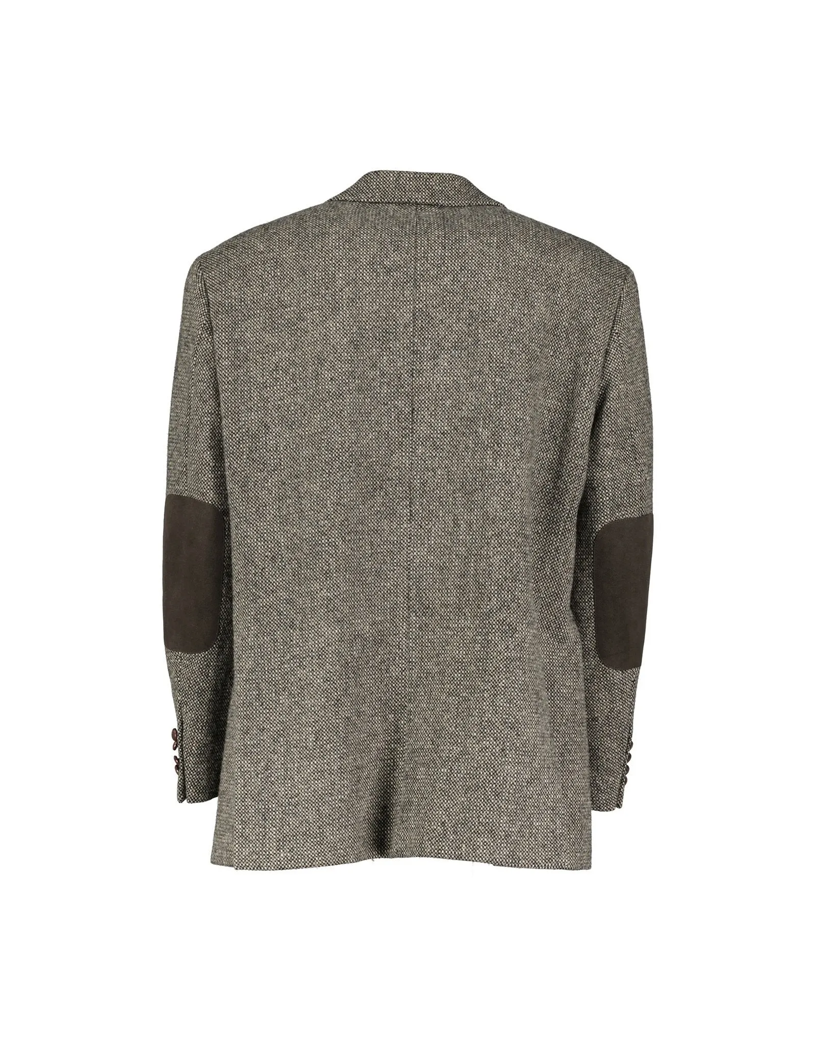 Harris Tweed for Mario Barutti Brown Superfine Wool Blazer, Size US 46S, EU 28
