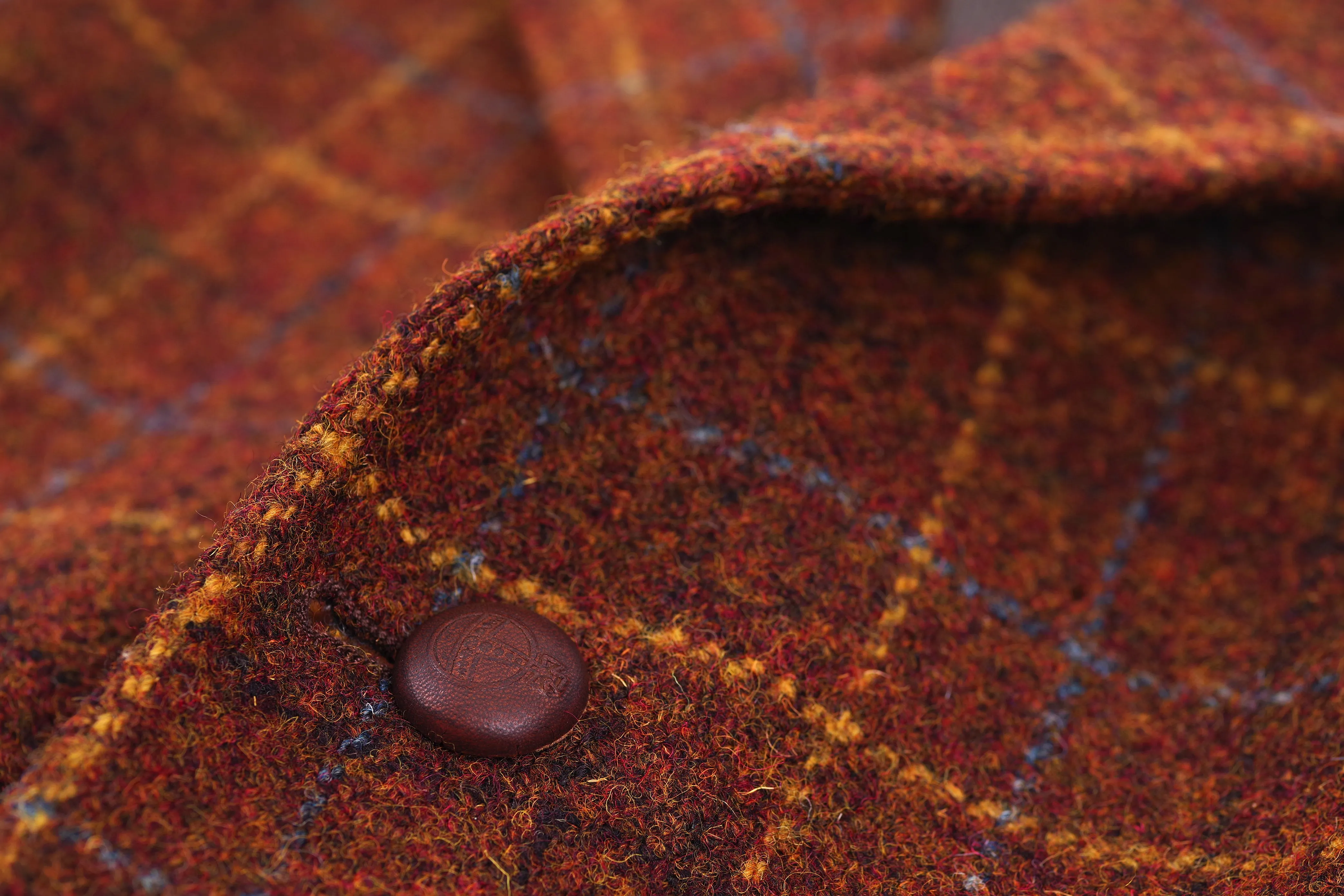 Harris Tweed x Mario Barutti Brown Tweed Wool Window Pane Blazer, US 46L, EU 56L