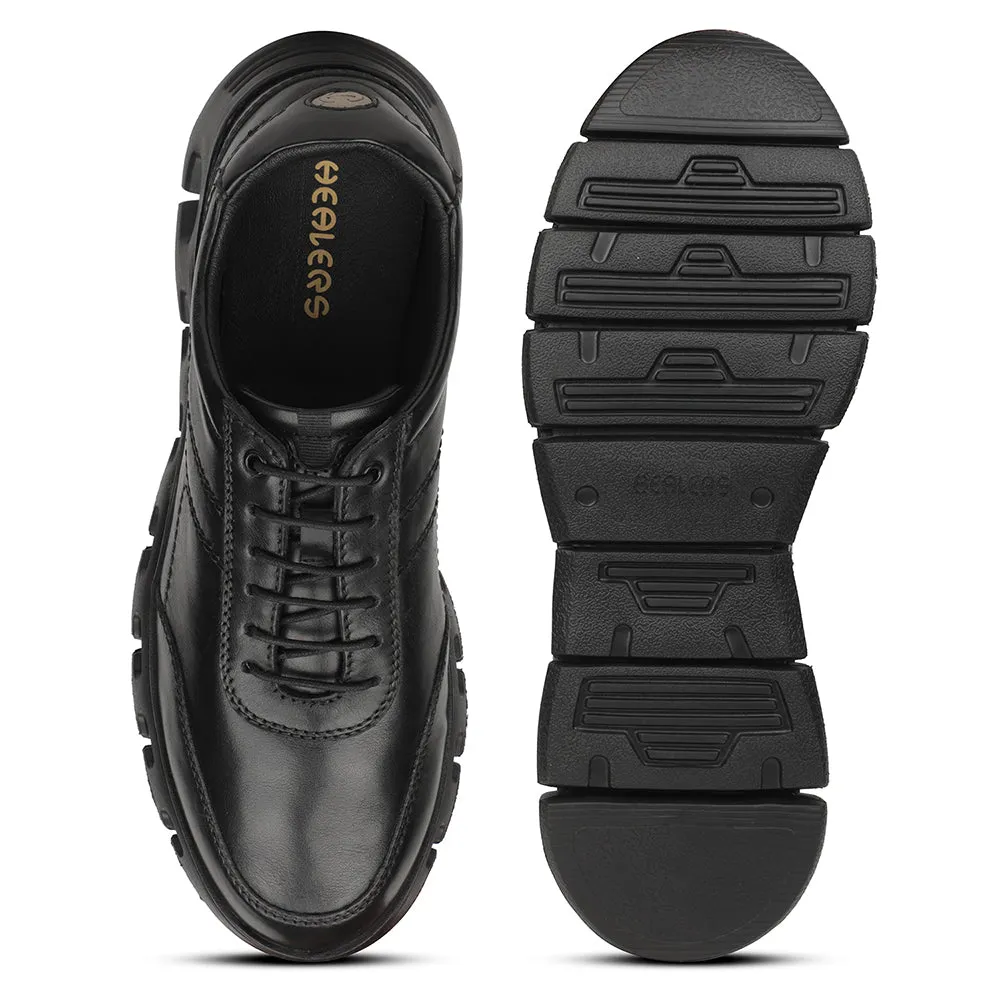 Healers Black Casual Formal Derby Shoes For Men ASF-1 By Liberty