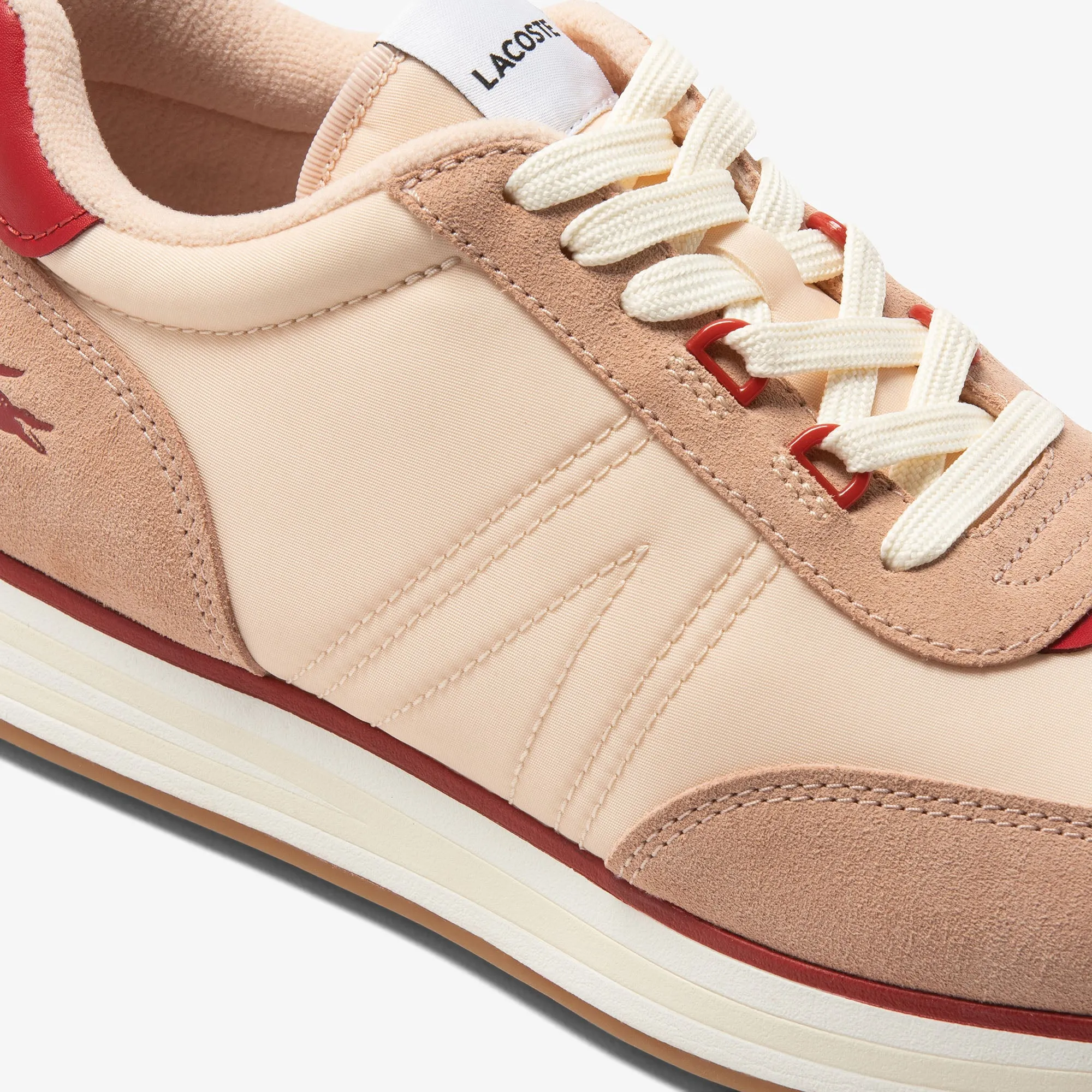 Lacoste - L-Spin Textile Trainers - Light Tan/Natural