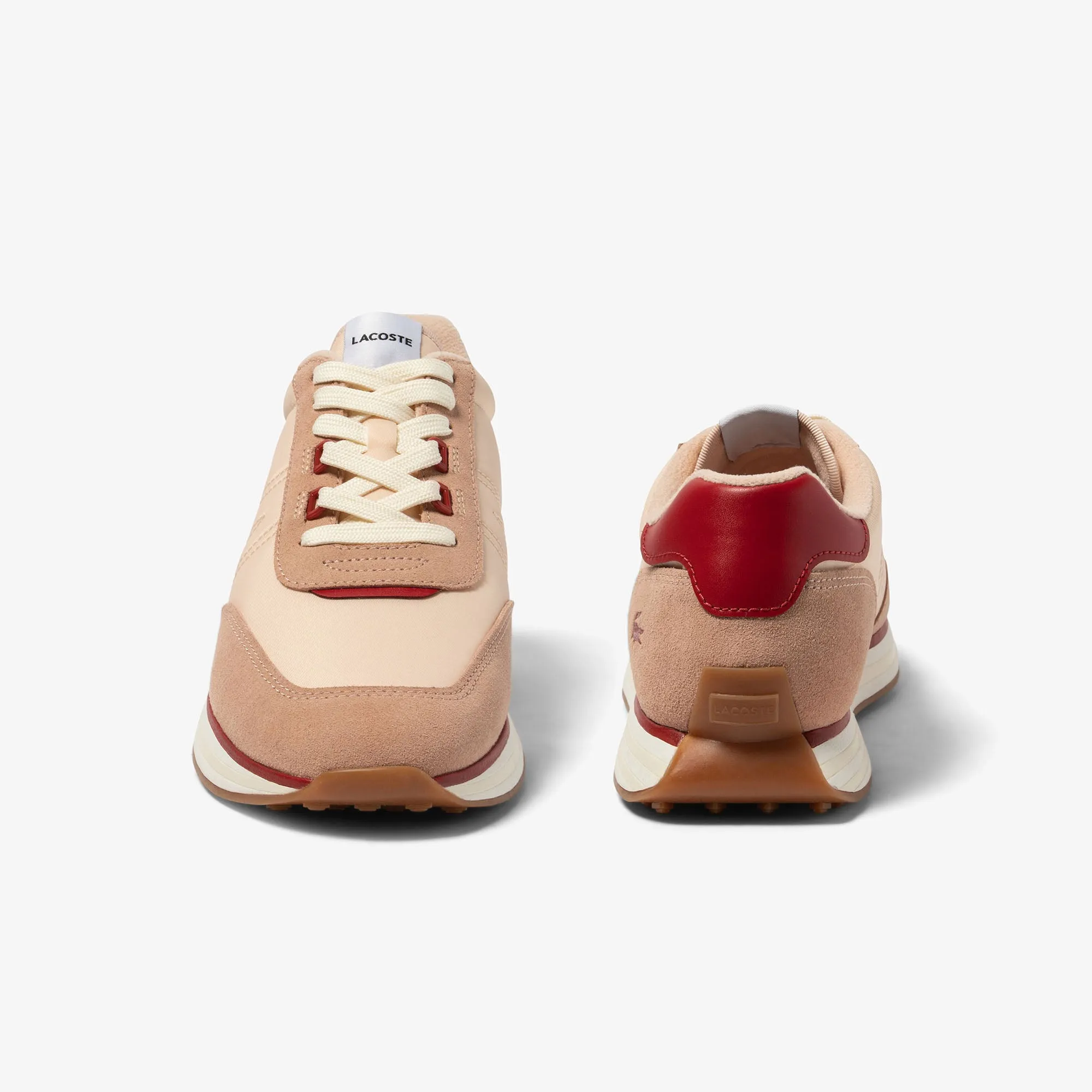 Lacoste - L-Spin Textile Trainers - Light Tan/Natural