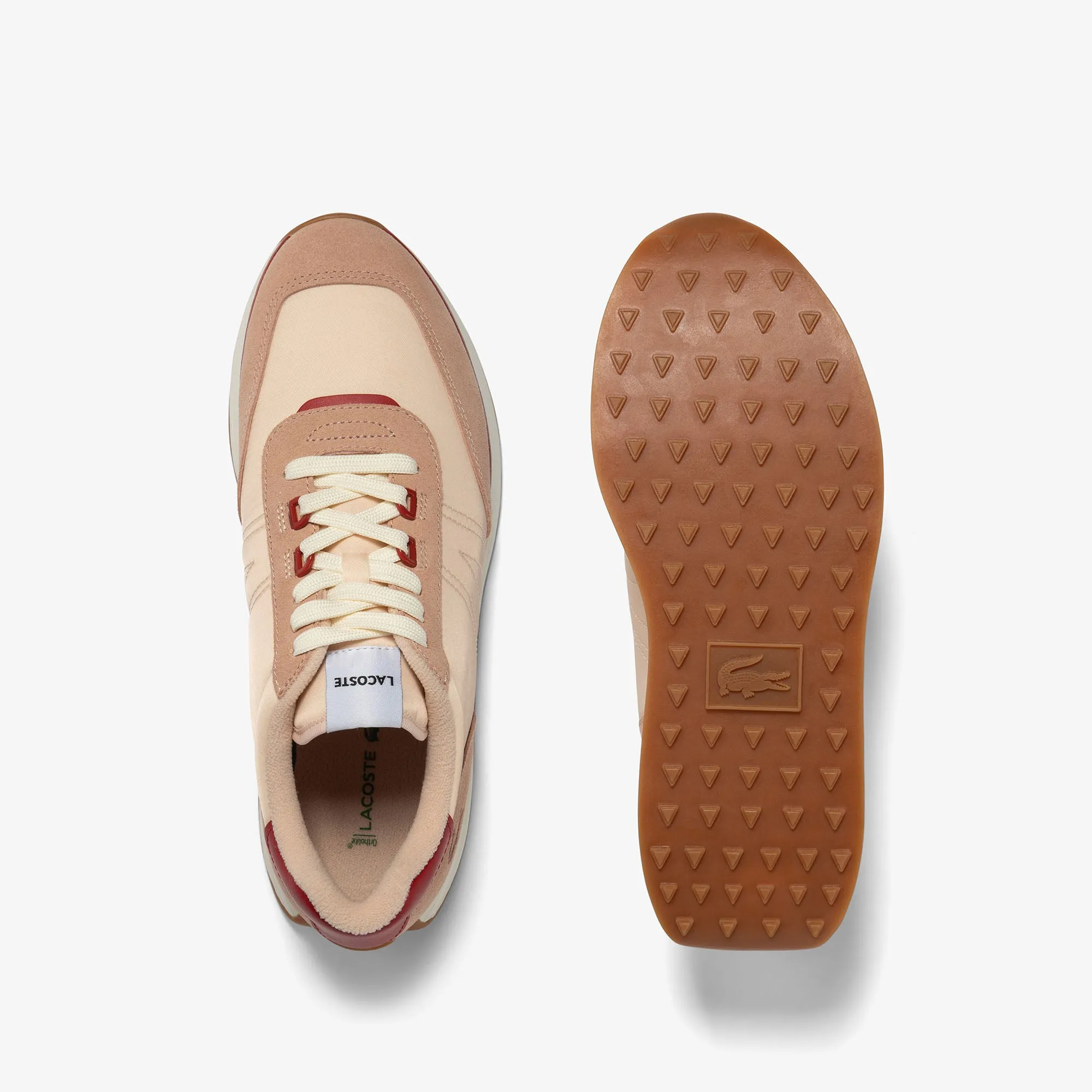 Lacoste - L-Spin Textile Trainers - Light Tan/Natural