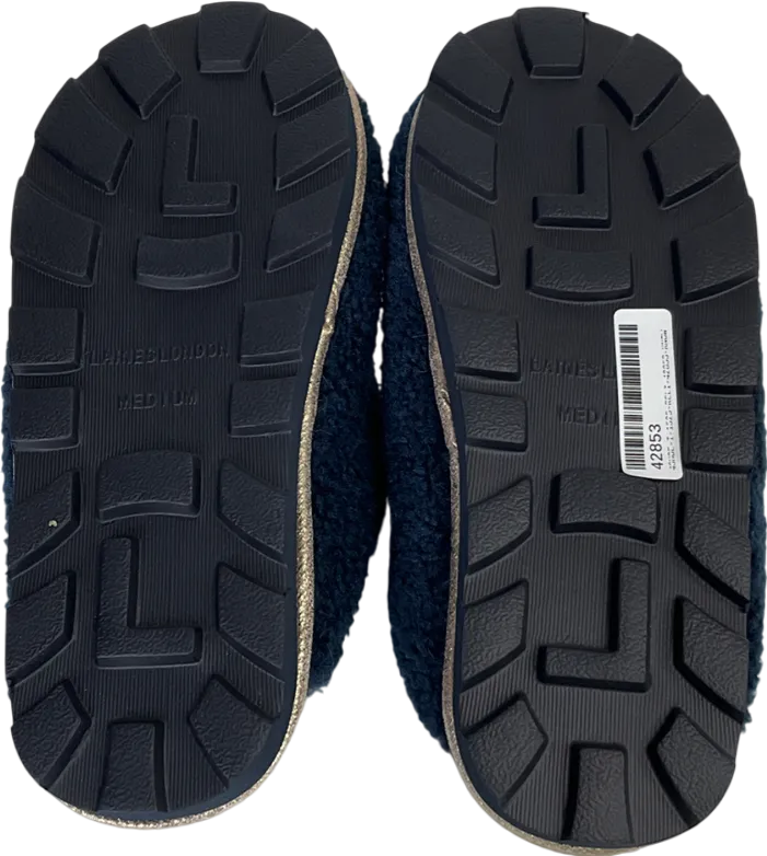 Laines London Luxury  Blue Evil Eye Slippers UK M