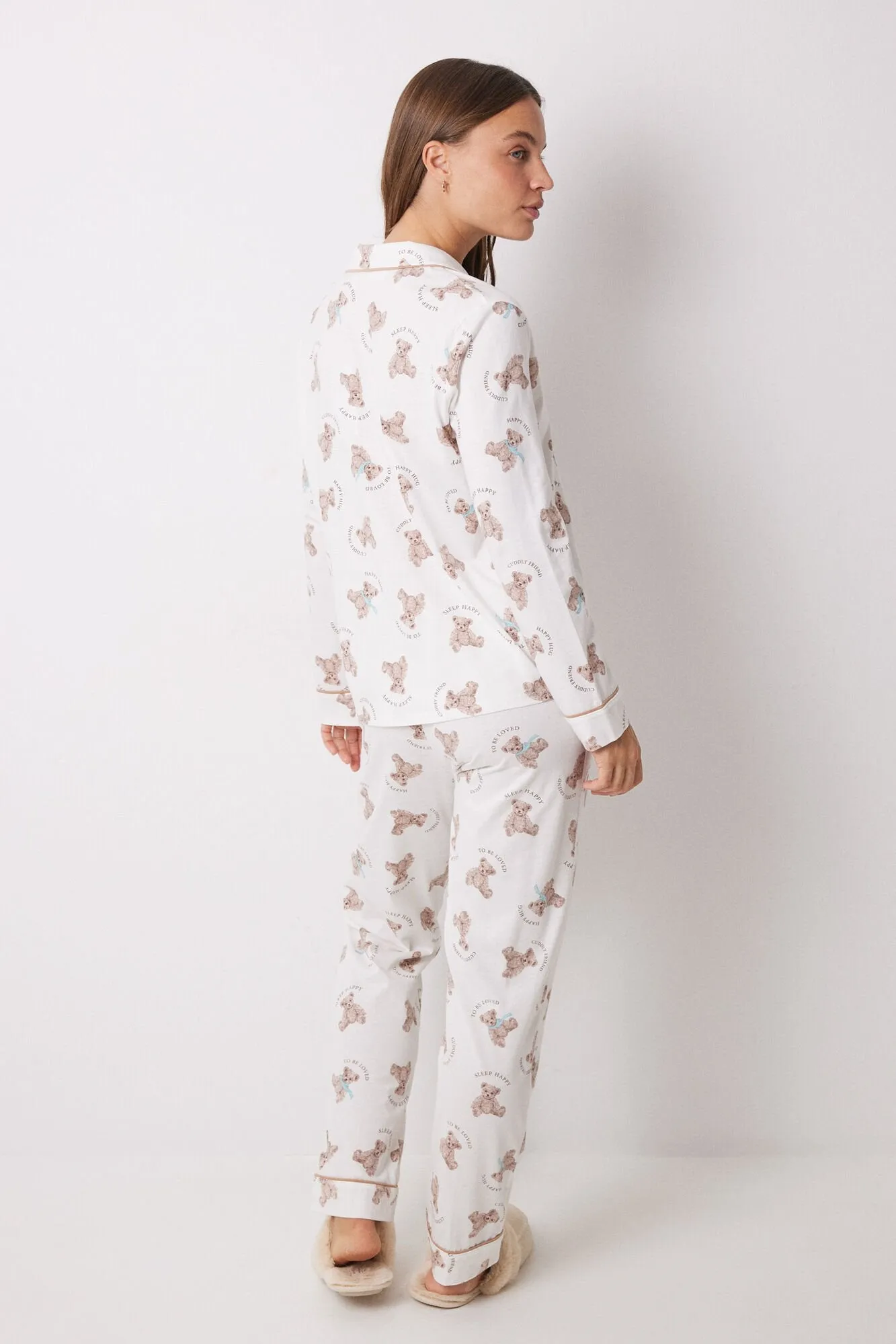 Long shirt pajamas 100% cotton bears