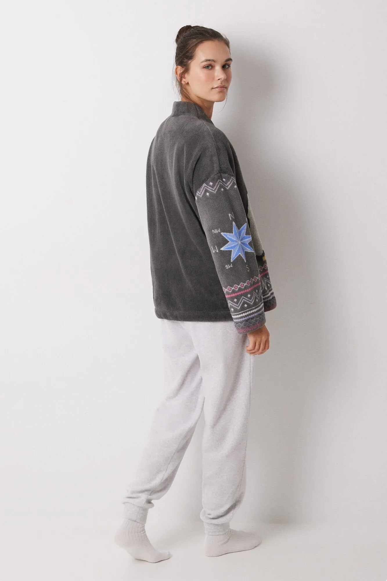Long velvet penguin pajamas
