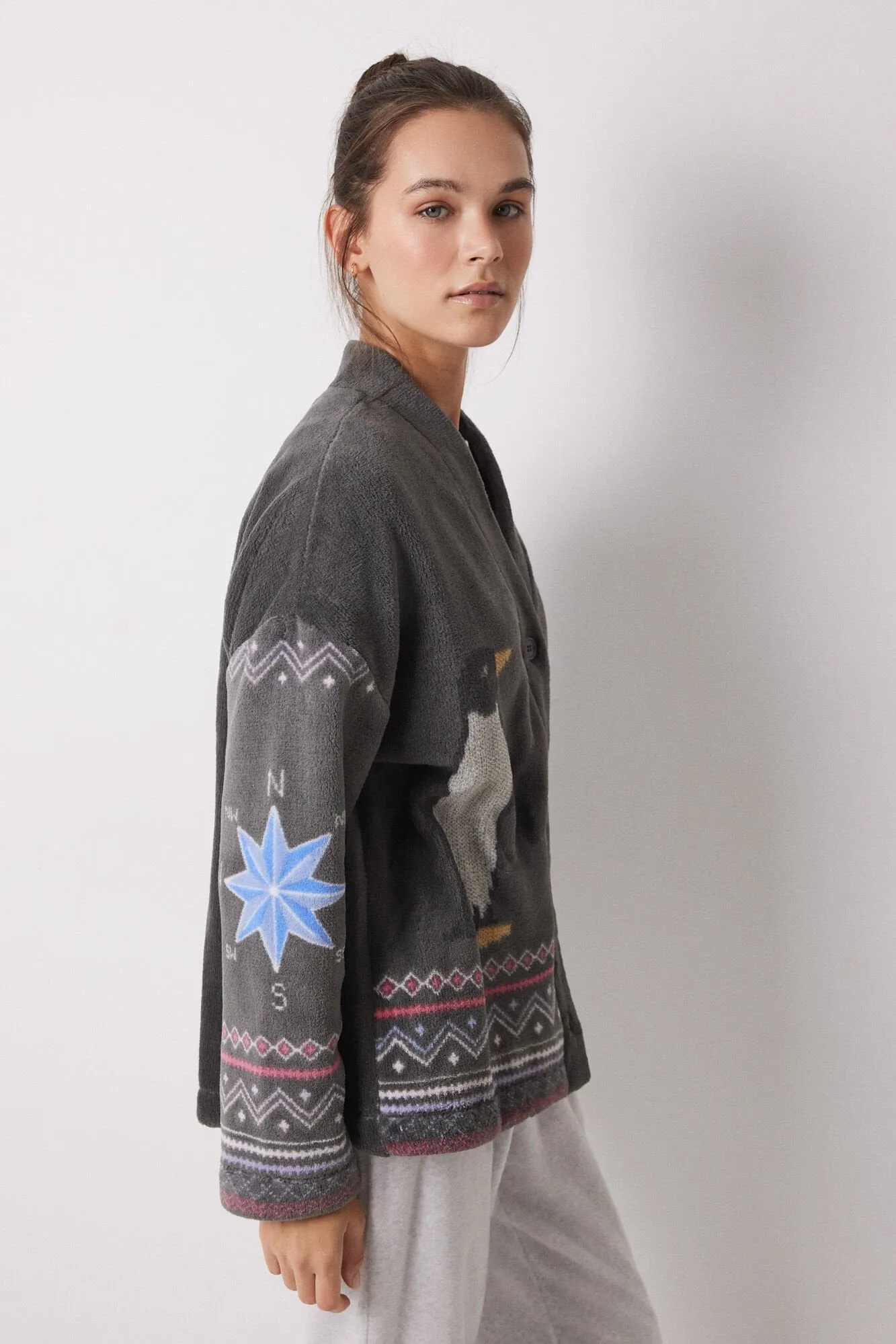 Long velvet penguin pajamas