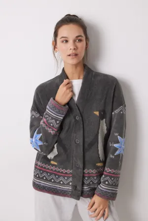 Long velvet penguin pajamas