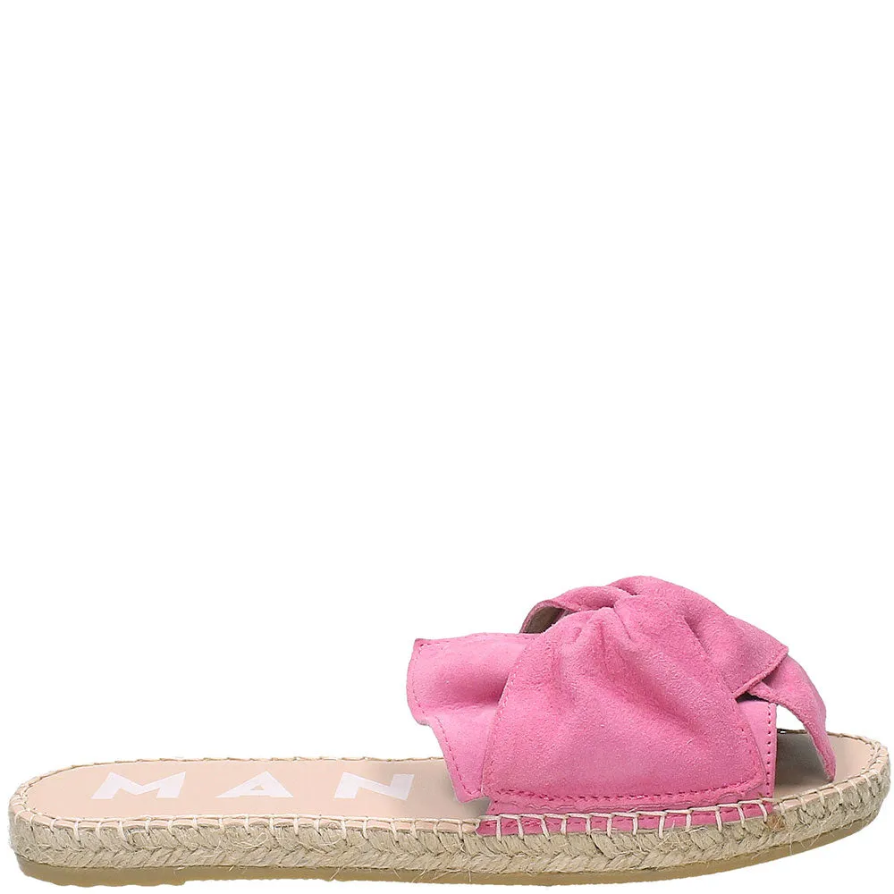 Manebì Sandals with knot bold pink
