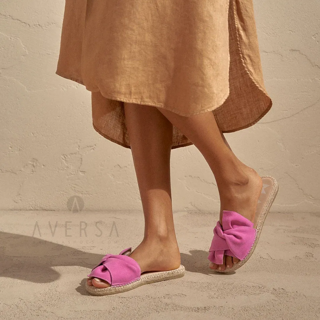 Manebì Sandals with knot bold pink