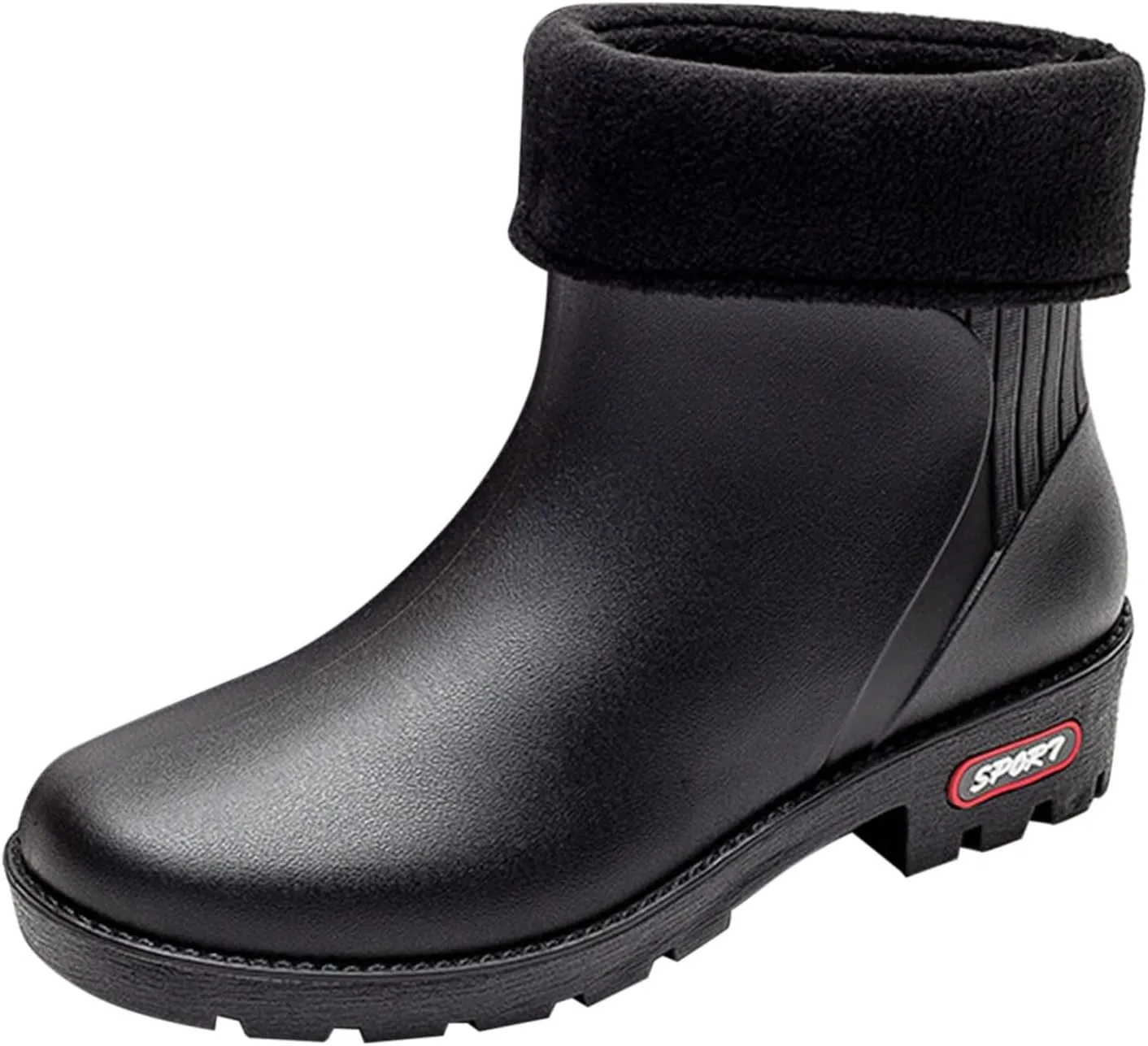Men's Rain Boots Rubber Work Boots Rain Boots Waterproof Ankle Short Mud Boots for Men Non Slip Hunting Boots