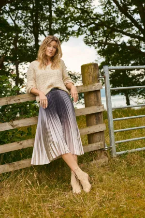 Rana Ombre Pleated Skirt