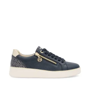 Remonte Womens Leather Trainers - Navy