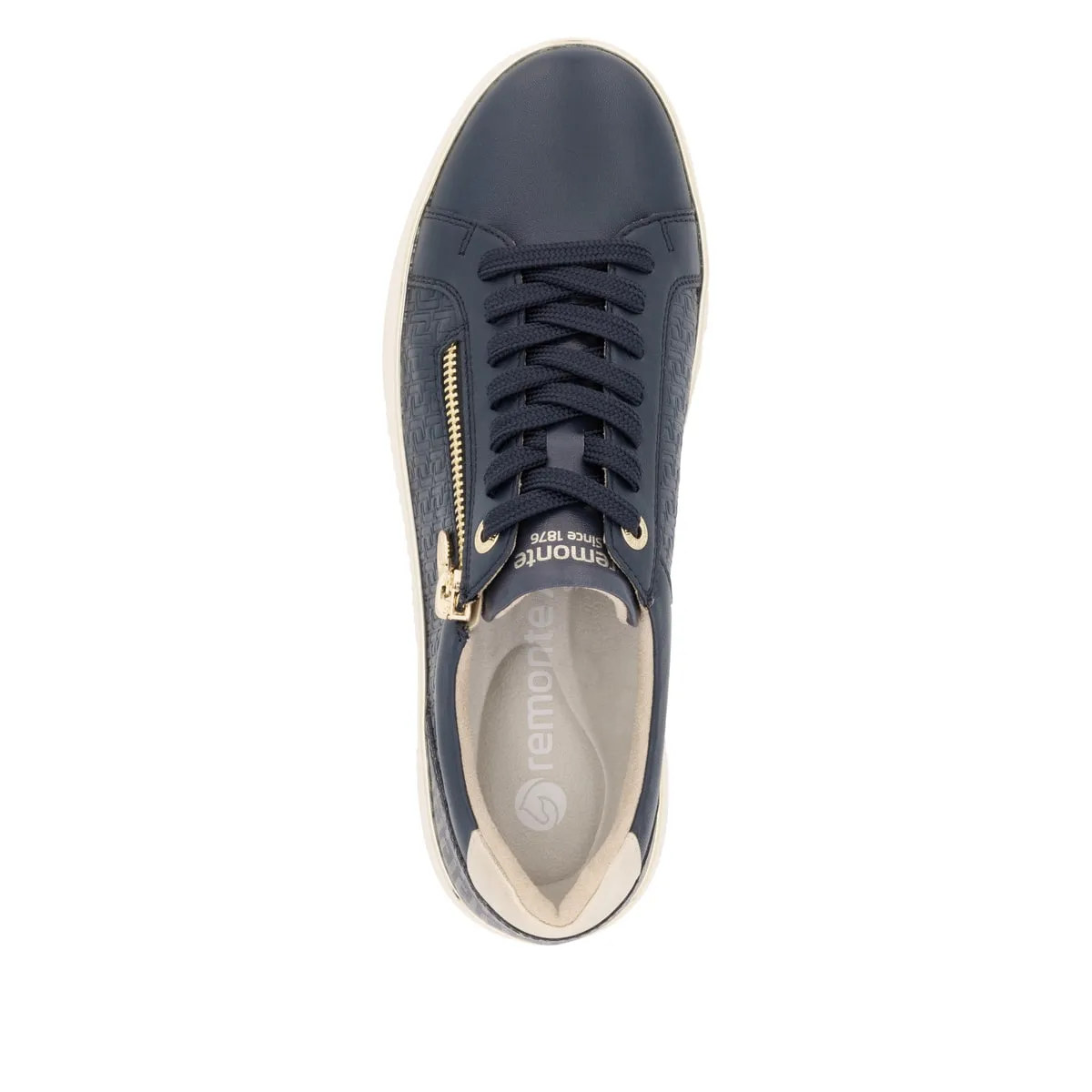 Remonte Womens Leather Trainers - Navy