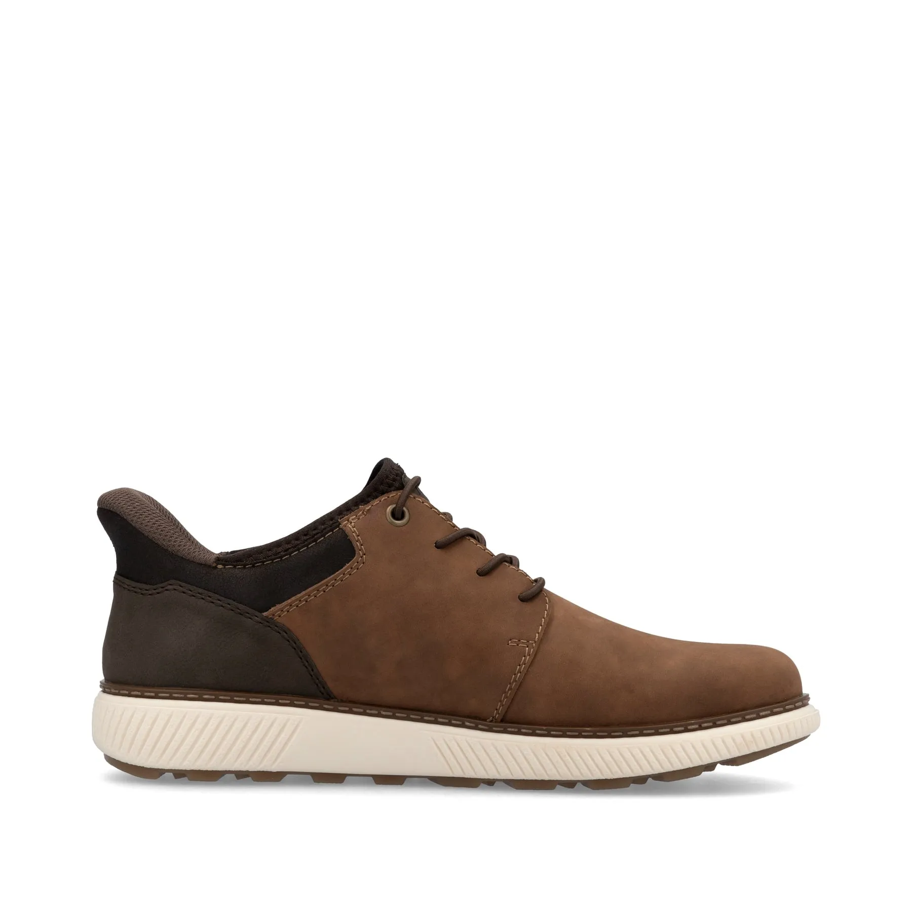 Rieker Mens Slip On Wide Leather Shoe - Brown