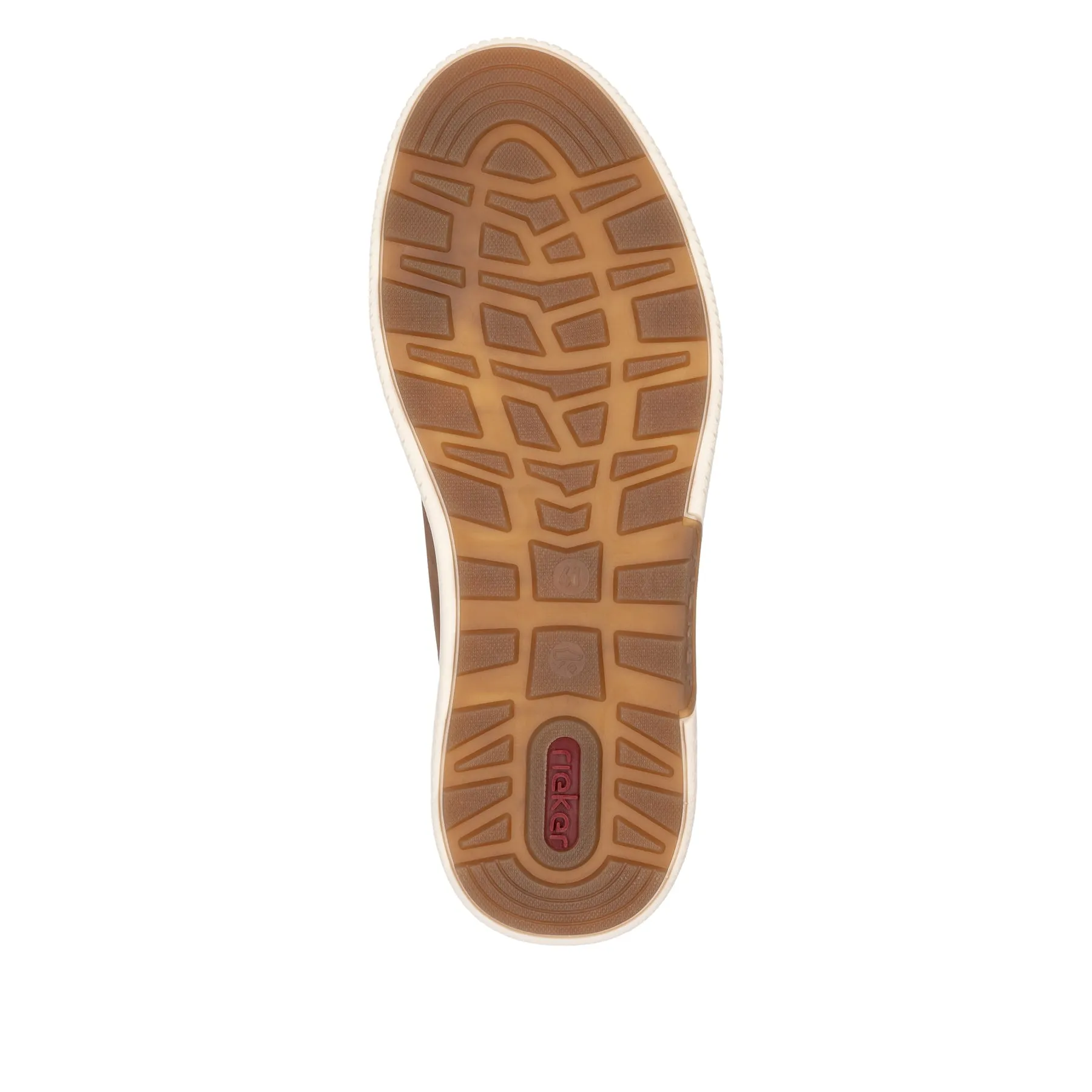 Rieker Mens Slip On Wide Leather Shoe - Brown