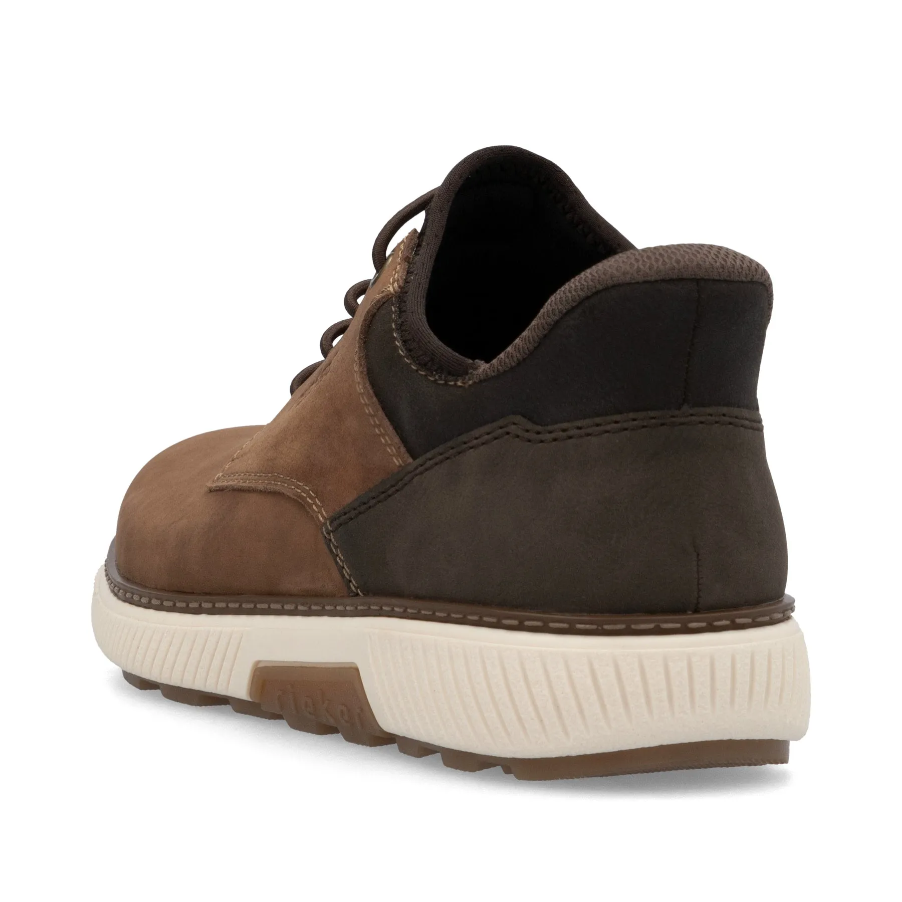 Rieker Mens Slip On Wide Leather Shoe - Brown